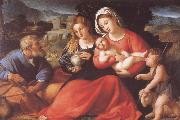 Palma Vecchio The Holy Family with Mary Magdalene and the Infant Saint John Germany oil painting artist